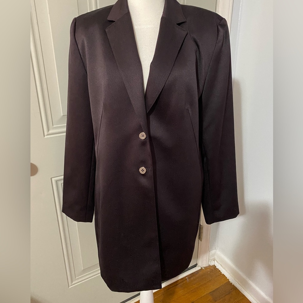 TA Travis Ayers blazer size 14 purple black
